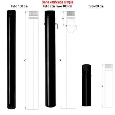 Tubo vitrificados para horno de lena 